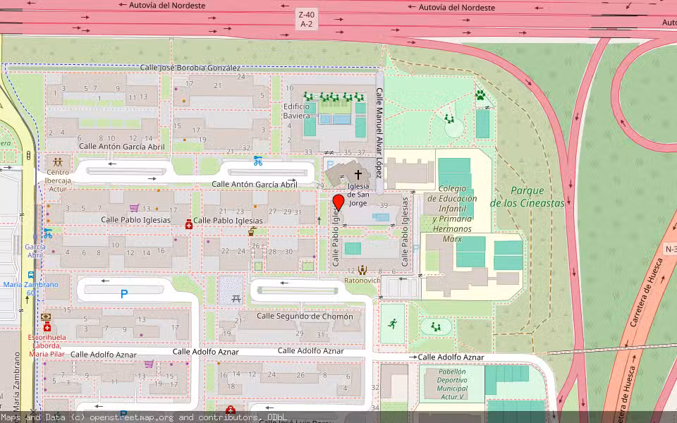Mapa de Subasta Inmueble (Local comercial) en Zaragoza