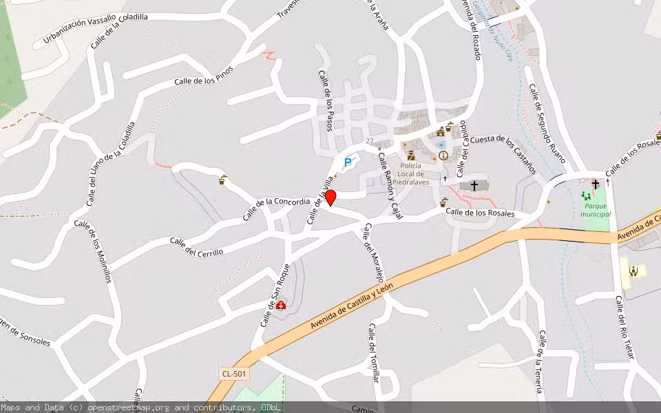 Mapa de Subasta Inmueble (Vivienda) en Piedralaves, Ávila