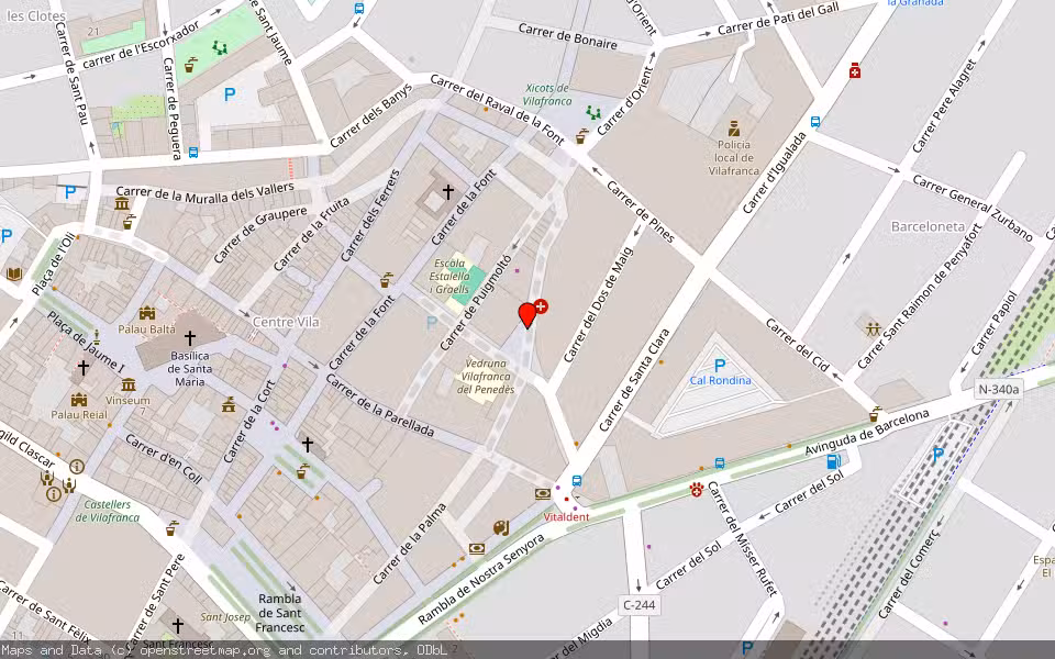 Mapa de Subasta Inmueble (Vivienda) en Vilafranca Del Penedès, Barcelona