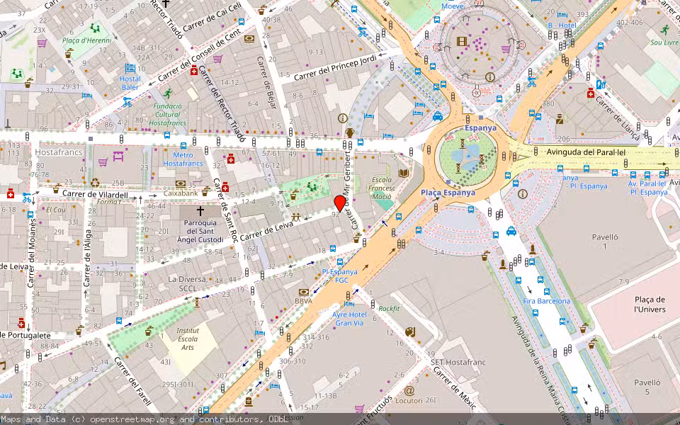 Mapa de Subasta Inmueble (Vivienda) en Barcelona