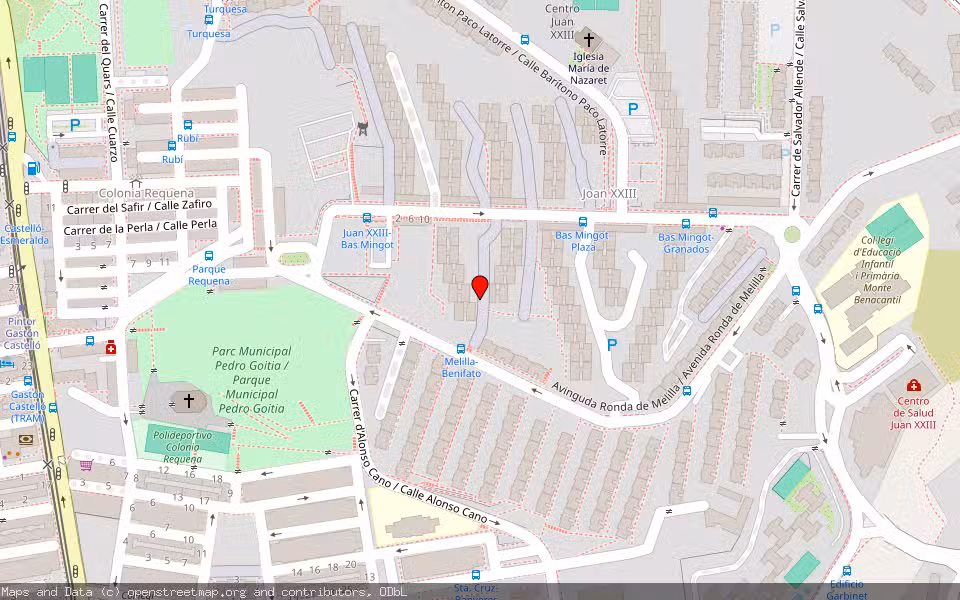 Mapa de Subasta Inmueble (Vivienda) en Alicante, Alicante/Alacant