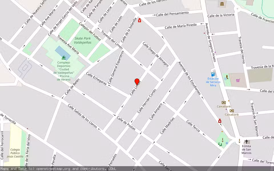 Mapa de Subasta Inmueble (Solar) en Valdepeñas, Ciudad Real