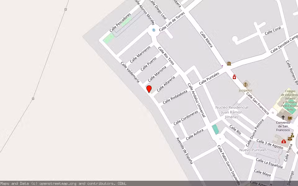 Mapa de Subasta Inmueble (Vivienda) en Moguer, Huelva