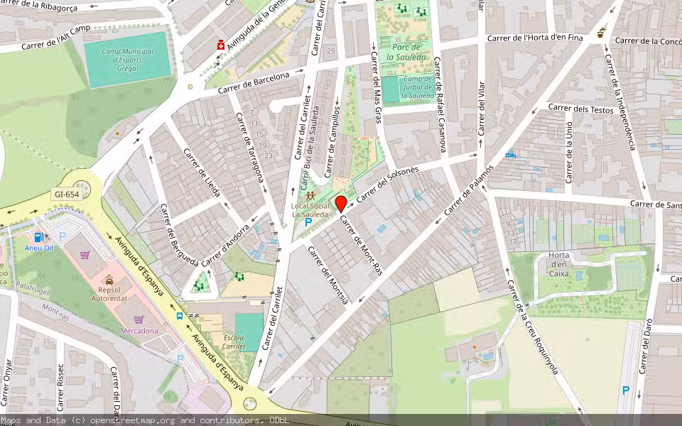 Mapa de Subasta Inmueble (Vivienda) en Palafrugell, Girona