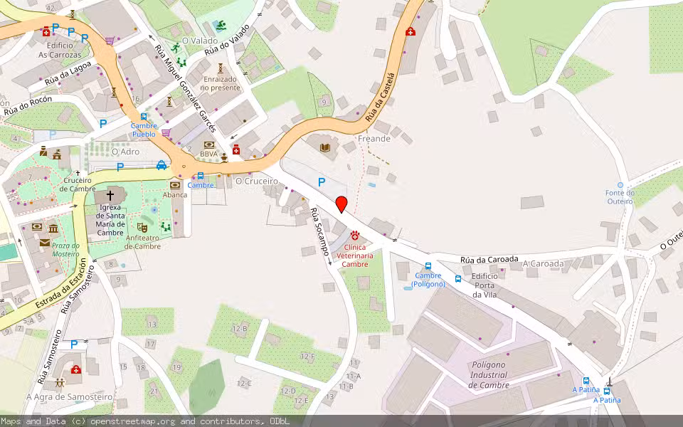 Mapa de Subasta Inmueble (Solar) en Cambre, A Coruña