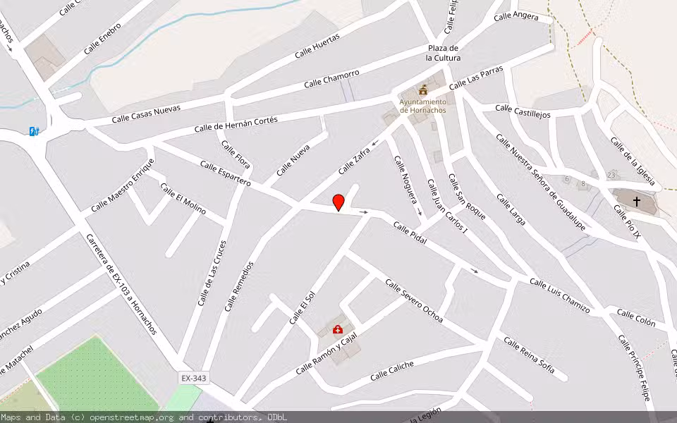 Mapa de Subasta Inmueble (Vivienda) en Hornachos, Badajoz