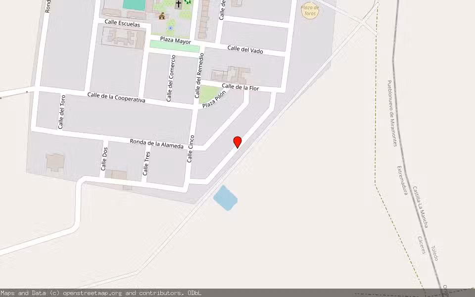 Mapa de Subasta Inmueble (Vivienda) en Pueblonuevo De Miramontes, Cáceres