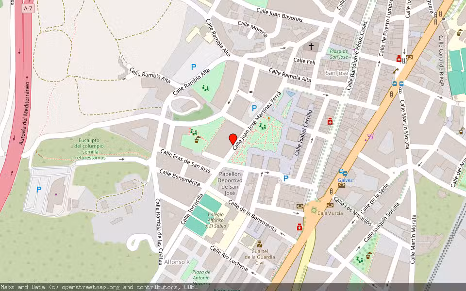 Mapa de Subasta Inmueble (Garaje) en Lorca, Murcia