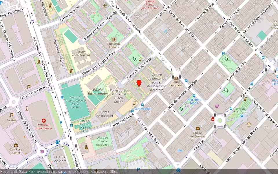 Mapa de Subasta Inmueble (Vivienda) en Mataró, Barcelona