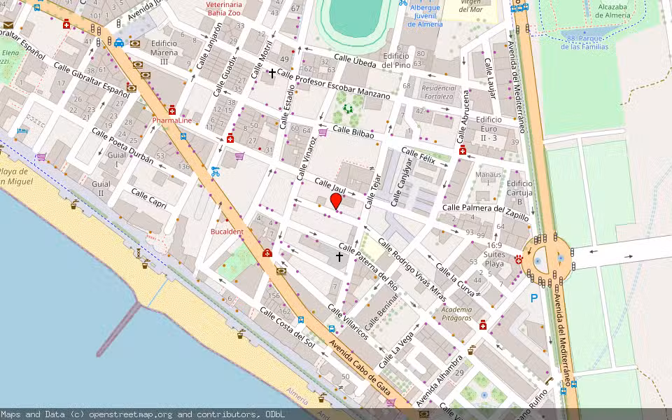Mapa de Subasta Inmueble (Vivienda) en Almeria, Almería