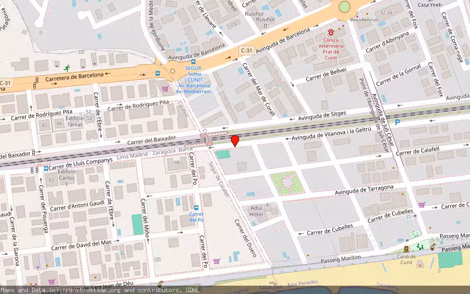 Mapa de Subasta Inmueble (Vivienda) en Cunit, Tarragona