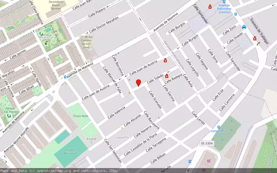 Mapa de Subasta Inmueble (Vivienda) en Mairena Del Aljarafe, Sevilla