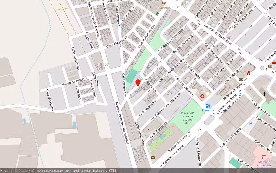 Mapa de Subasta Inmueble (Finca rústica) en Campohermoso-nijar, Almería