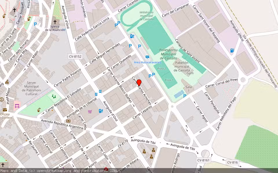 Mapa de Subasta Inmueble (Trastero) en Castalla, Alicante/Alacant