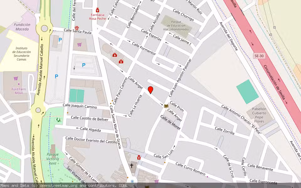 Mapa de Subasta Inmueble (Vivienda) en Camas, Sevilla