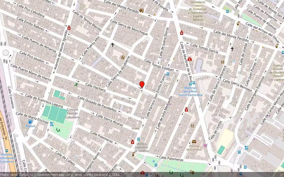 Mapa de Subasta Inmueble (Vivienda) en Madrid