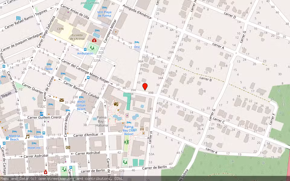 Mapa de Subasta Inmueble (Nave industrial) en Palma, Illes Balears