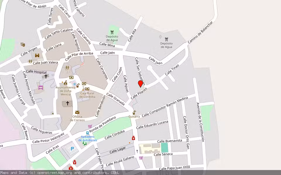 Mapa de Subasta Inmueble (Vivienda) en Doña Mencia, Córdoba