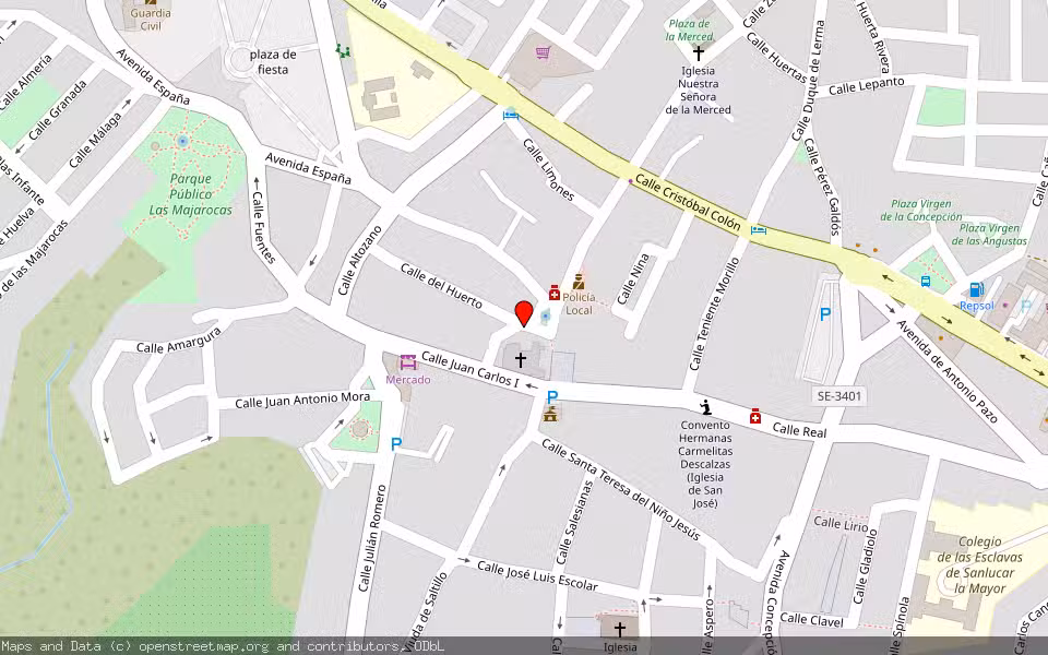 Mapa de Subasta Inmueble (Finca rústica) en Sanlucar La Mayor, Sevilla