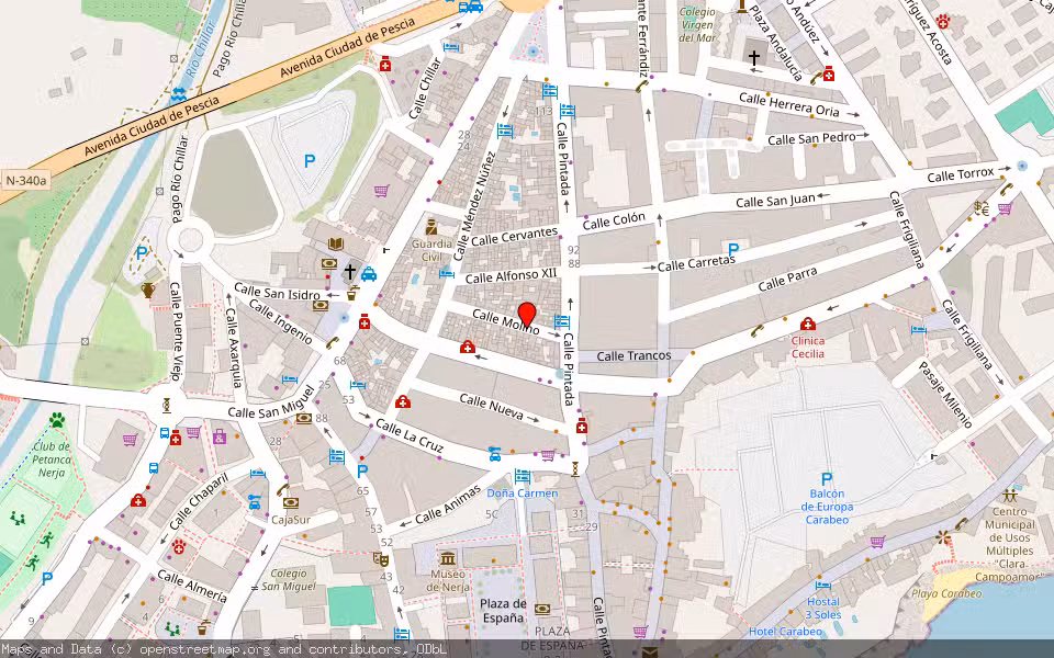 Mapa de Subasta Inmueble (Vivienda) en Frigiliana, Málaga
