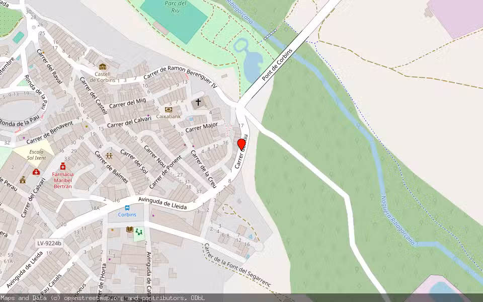 Mapa de Subasta Inmueble (Finca rústica) en Corbins, Lleida
