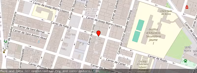 Mapa de Subasta de Inmueble (Vivienda) en Alzira, Valencia 