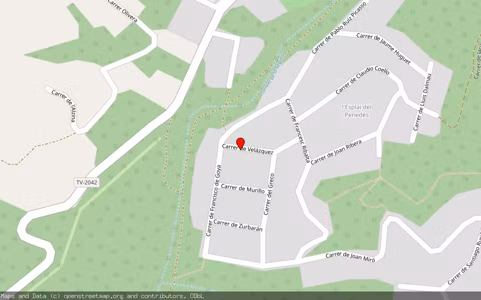 Mapa de Subasta Inmueble (Vivienda) en La Bisbal Del Penedès, Tarragona