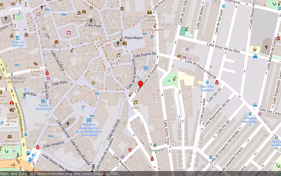 Mapa de Subasta Inmueble (Local comercial) en Leon, León