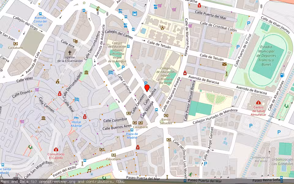 Mapa de Subasta Inmueble (Local comercial) en Almuñecar, Granada