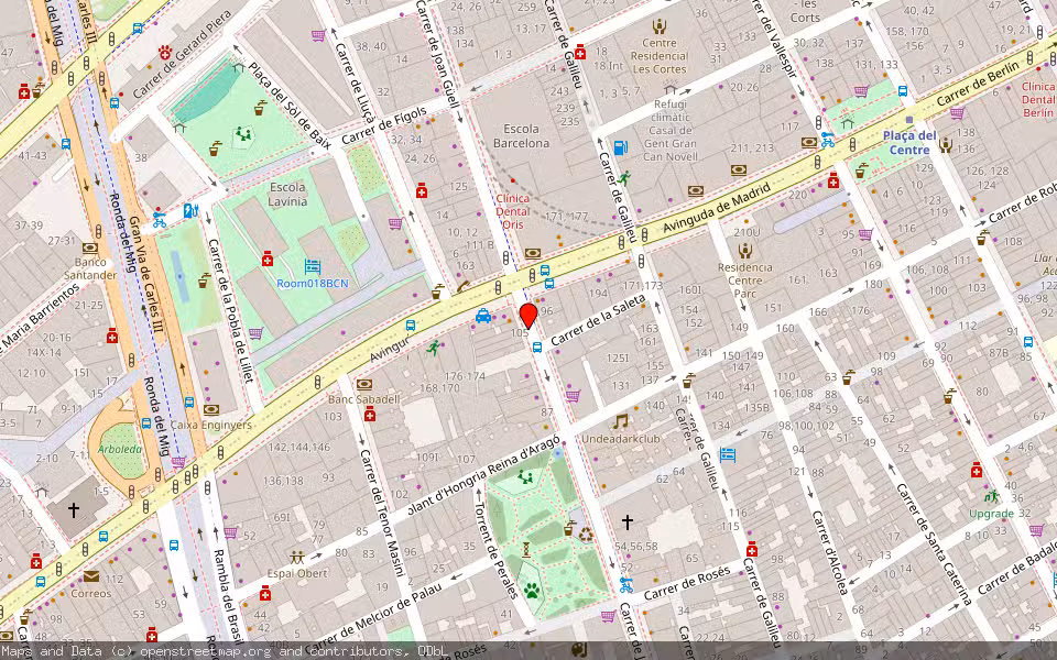 Mapa de Subasta Inmueble (Local comercial) en Barcelona