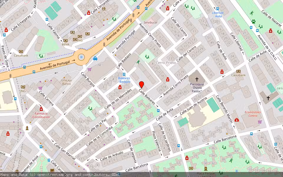 Mapa de Subasta Inmueble (Vivienda) en Móstoles, Madrid