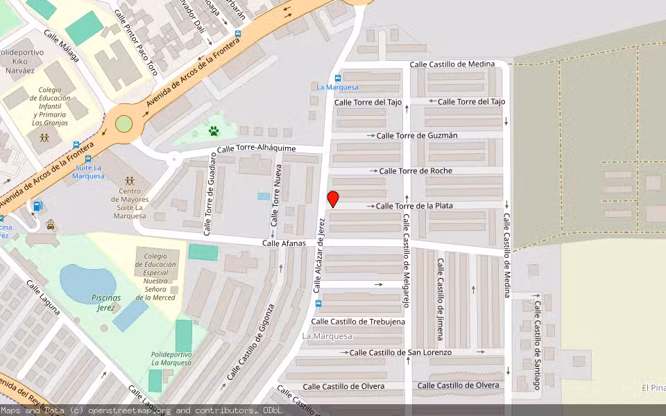 Mapa de Subasta Inmueble (Trastero) en Jerez De La Frontera, Cádiz