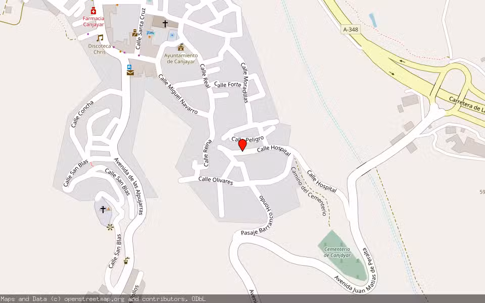 Mapa de Subasta Inmueble (Garaje) en Canjayar, Almería