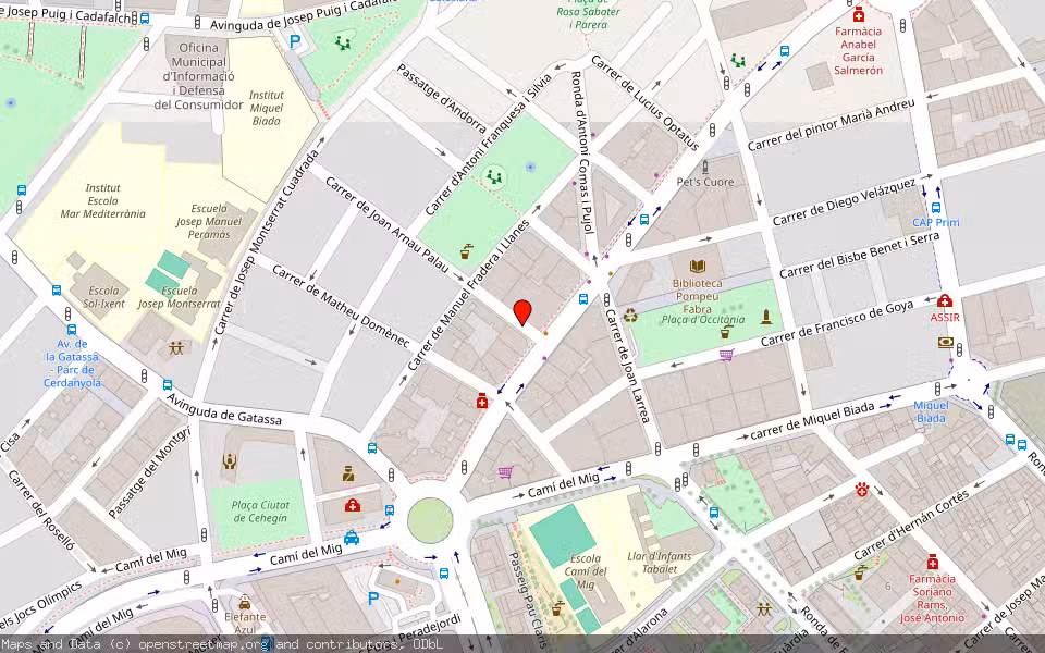 Mapa de Subasta Inmueble (Vivienda) en Mataró, Barcelona