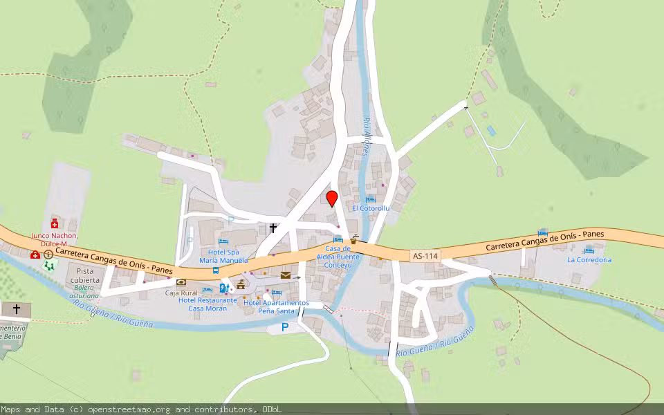 Mapa de Subasta Inmueble (Finca rústica) en Cangas De Onis, Asturias