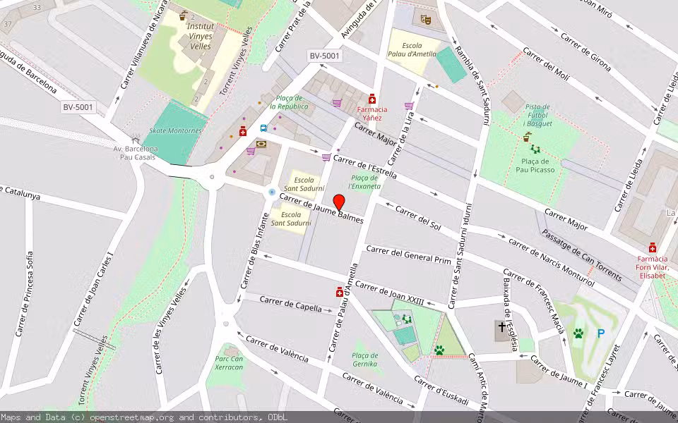 Mapa de Subasta Inmueble (Local comercial) en Montornes Del Valles, Barcelona