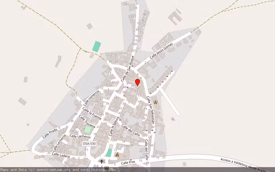 Mapa de Subasta Inmueble (Vivienda) en Valdelosa, Salamanca