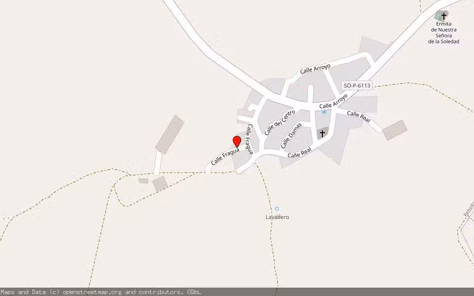 Mapa de Subasta Inmueble (Nave industrial) en Rebollar, Soria