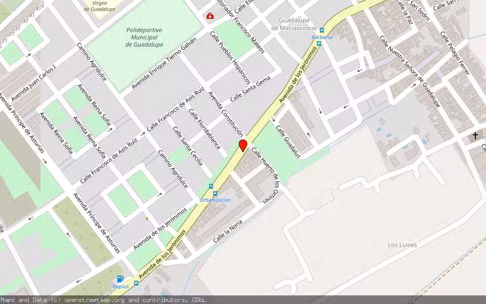 Mapa de Subasta Inmueble (Trastero) en Guadalupe. Murcia, Murcia