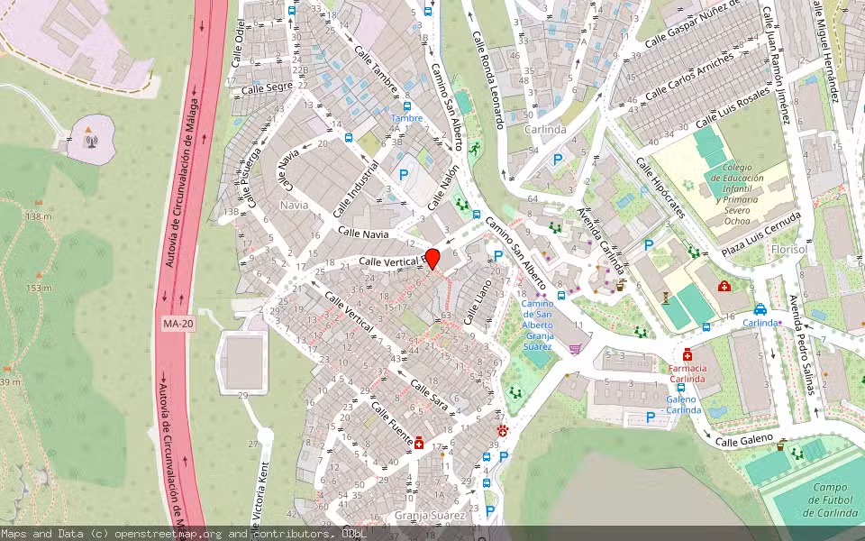Mapa de Subasta Inmueble (Vivienda) en Málaga