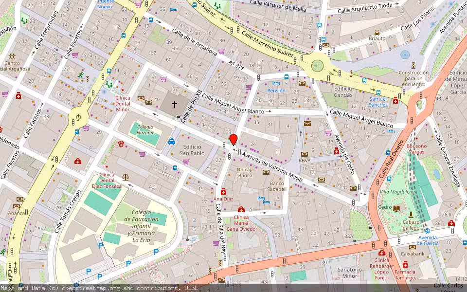 Mapa de Subasta Inmueble (Vivienda) en Oviedo, Asturias