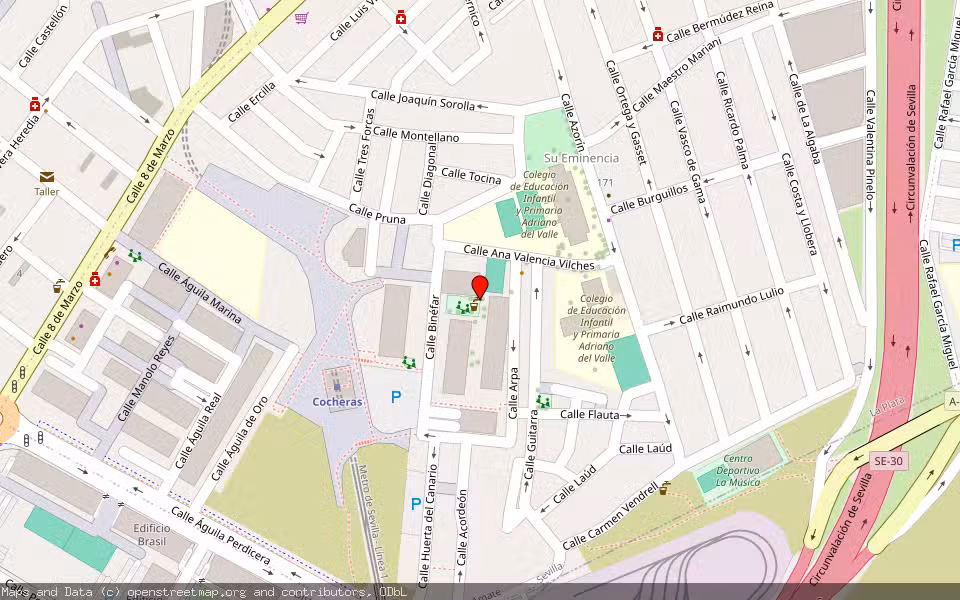 Mapa de Subasta Inmueble (Vivienda) en Sevilla