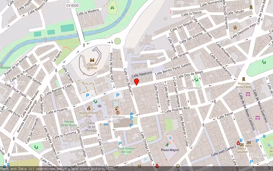 Mapa de Subasta Inmueble (Vivienda) en Elda, Alicante/Alacant