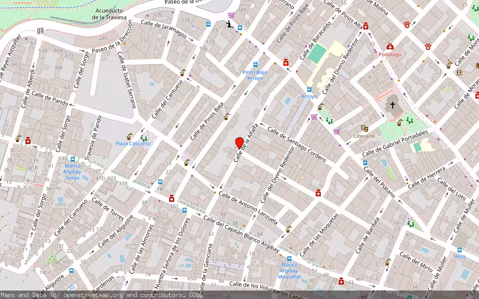Mapa de Subasta Inmueble (Garaje) en Madrid