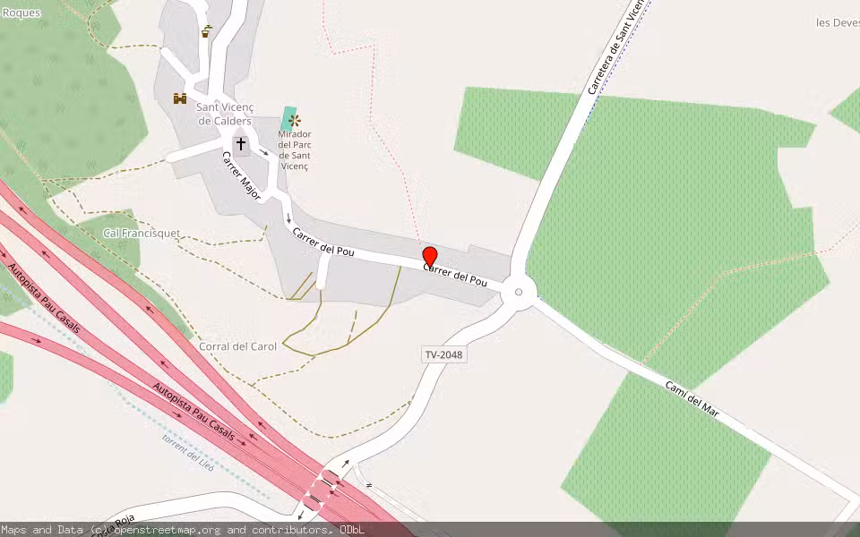 Mapa de Subasta Inmueble (Vivienda) en Sant Vicenç De Calders, Tarragona