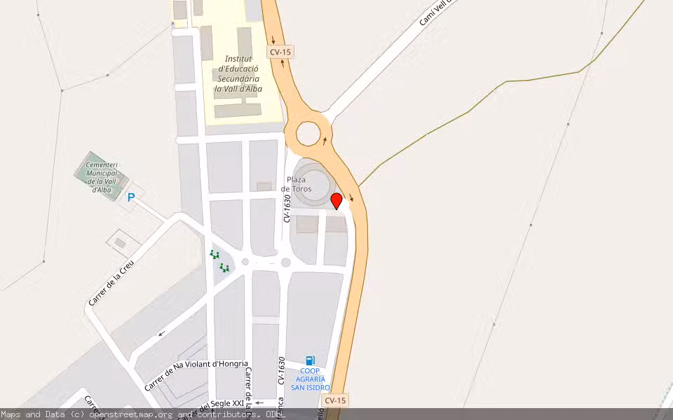 Mapa de Subasta Inmueble (Garaje) en Vall D’alba, Castellón/Castelló