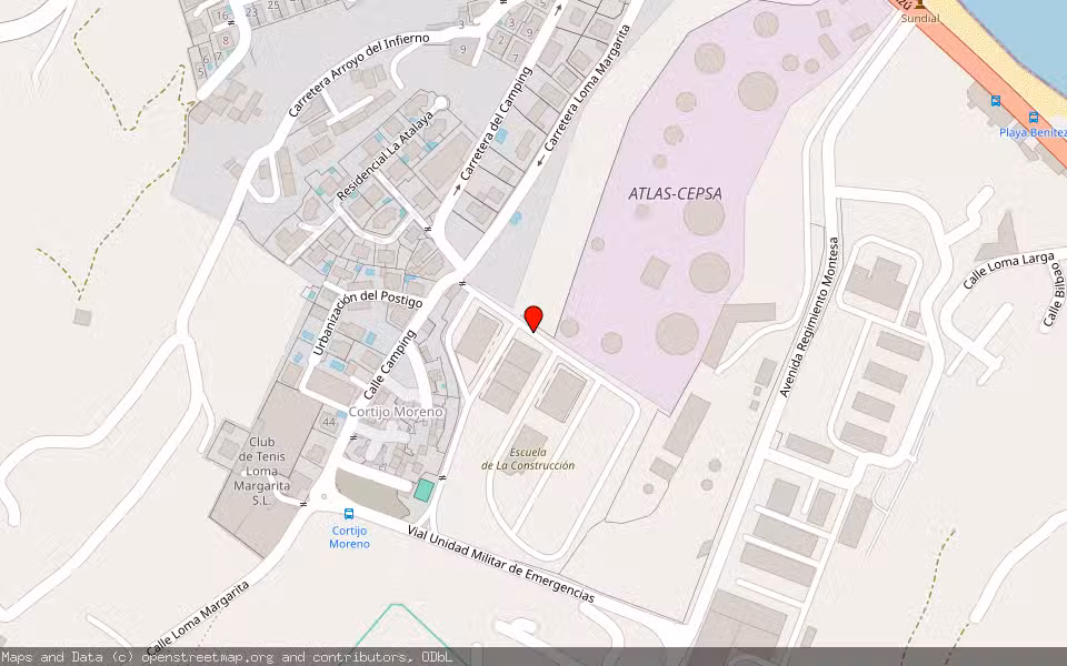 Mapa de Subasta Inmueble (Nave industrial) en Ceuta