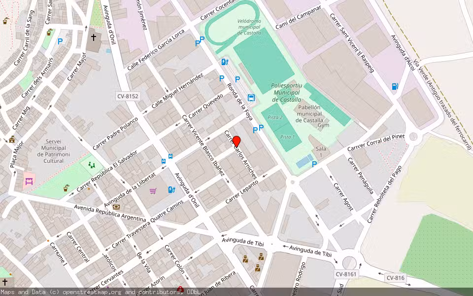 Mapa de Subasta Inmueble (Trastero) en Castalla, Alicante/Alacant