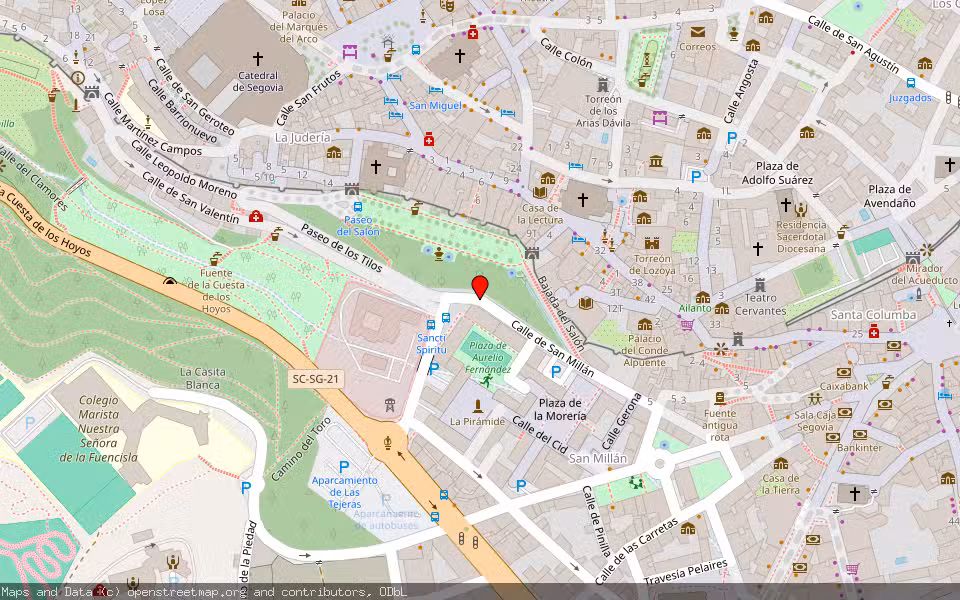Mapa de Subasta Inmueble (Vivienda) en Segovia