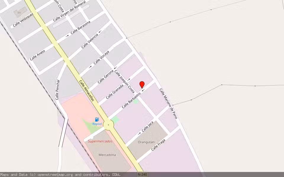 Mapa de Subasta Inmueble (Vivienda) en Binefar, Huesca